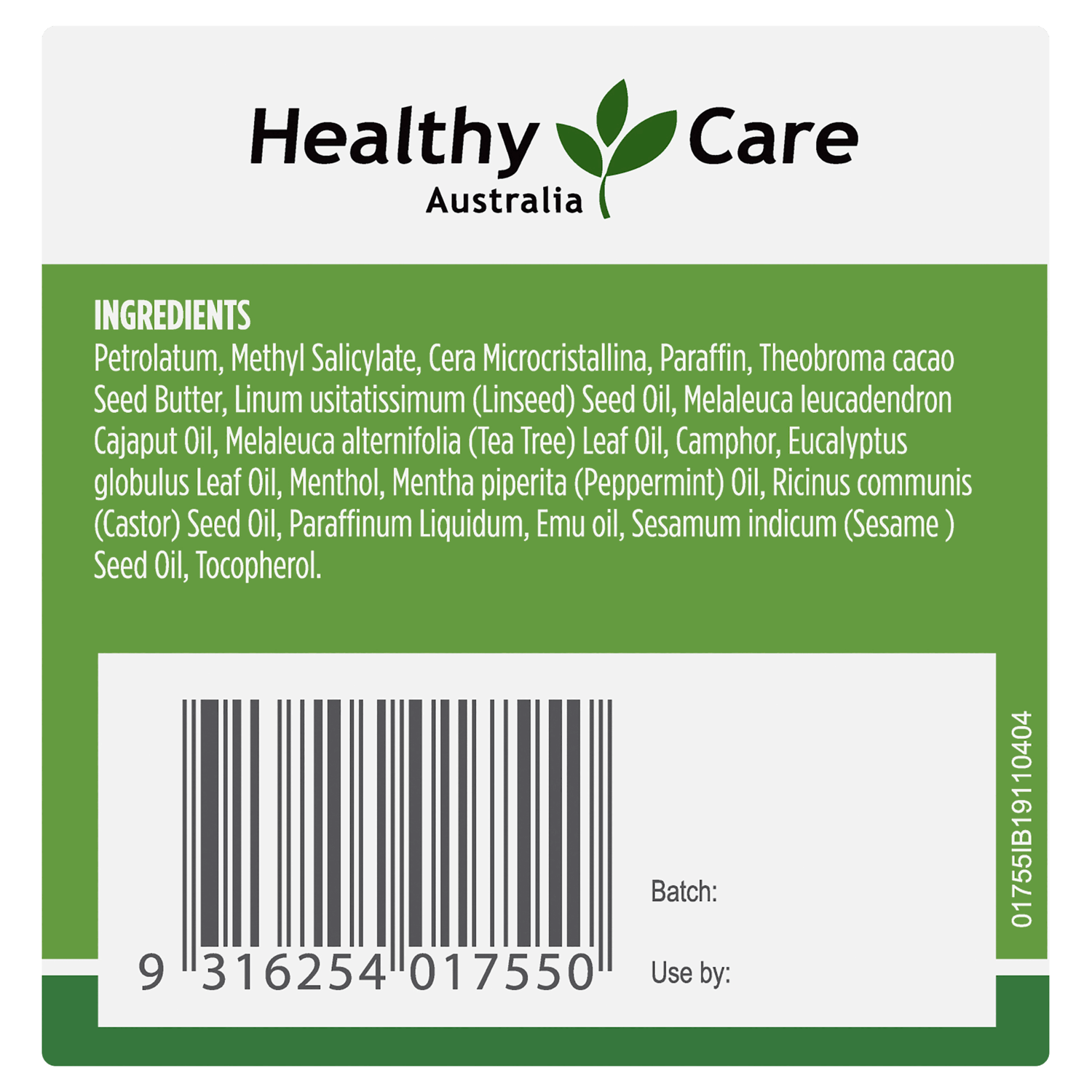 Emu Heat Rub 50g Ingredients-Vitamins & Supplements-Healthy Care Australia