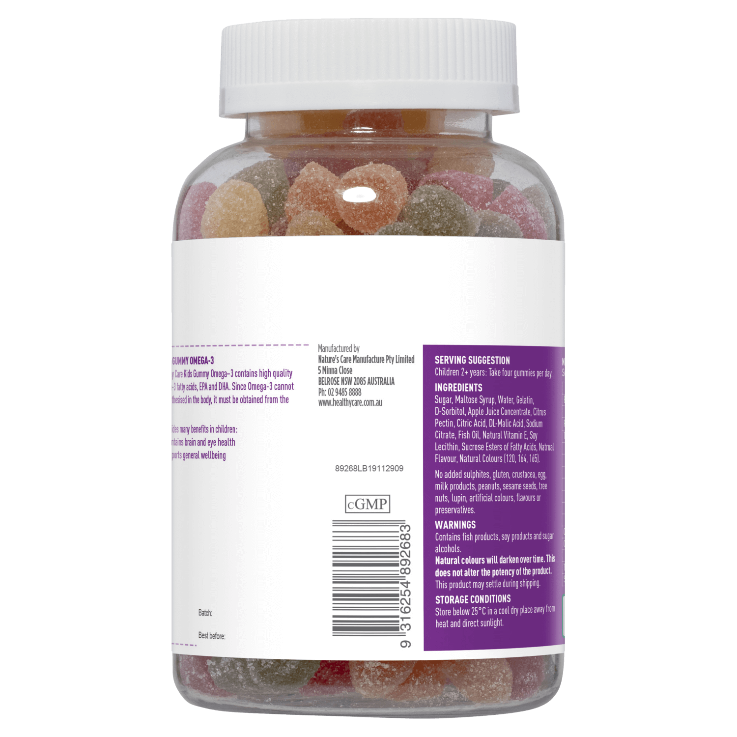 Gummies Omega-3 (Manufacturer and Barcode)-Vitamins & Supplements-Healthy Care Australia