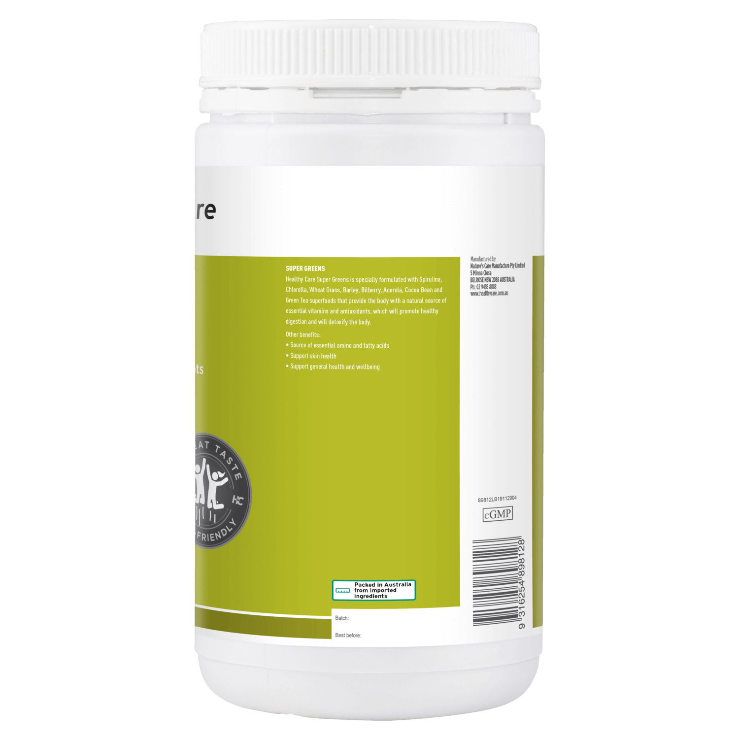 Benefits and Use of Super Greens 600g Powder-Vitamins & Supplements-Healthy Care Australia